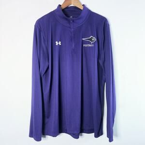 Under Armour Mens Purple Minnesota Vikings 1/4 Zip Pullover Shirt Size XL